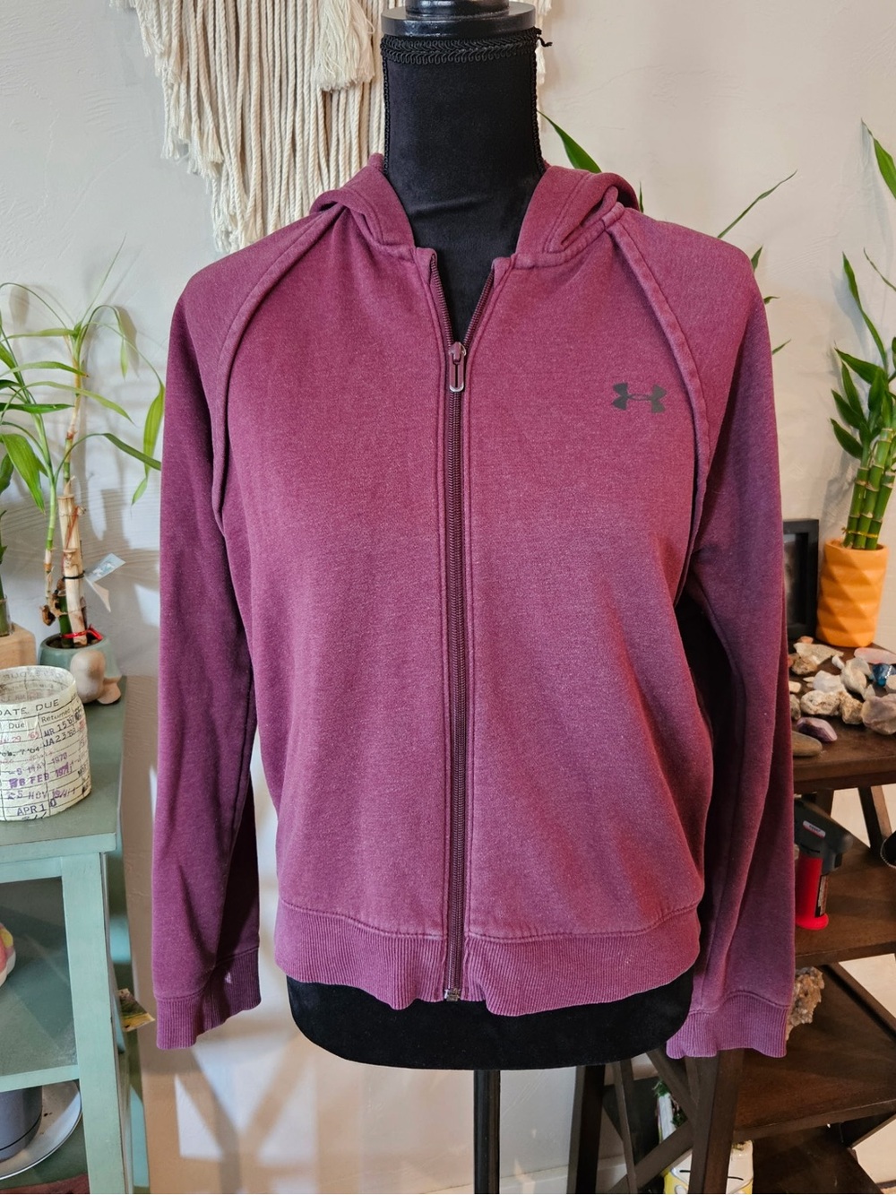 Under Armour Burgundy Zip Hoodie